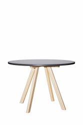 Jed�lensk� bistro st�l, pr.1100mm, v��ka 755mm, farba antracit, nohy buk