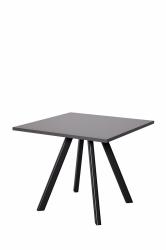 Jed�lensk� bistro st�l, 900x900mm, v��ka 755mm, farba antracit, nohy �ierne