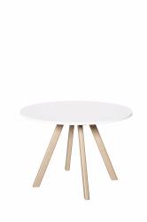 Caf� stol�k pr. 600mm, v��ka 550mm, farba biela, nohy buk