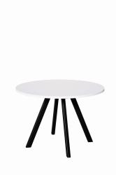 Caf� stol�k pr. 600mm, v��ka 550mm, farba biela, nohy �ierne