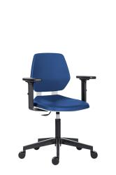 Pracovn� polyuret�nov� stoli�ka, farba modr�, na kolieskach, nosn.150kg