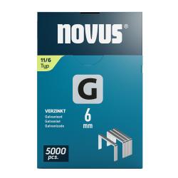 Novus tenk�, ploch� dr�ten� sponky typ G, 11/6 mm, 5000 ks