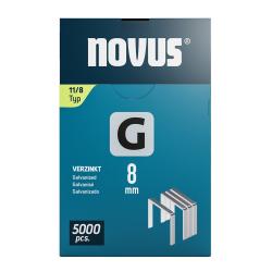 Novus tenk�, ploch� dr�ten� sponky typ G, 11/8 mm, 5000 ks