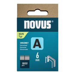 Novus tenk� dr�ten� sponky typ A, 53 F/6 mm, 1800 ks