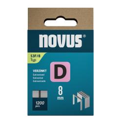 Novus tenk�, ploch� dr�ten� sponky typ D, 53 F/8 mm, 1200 ks