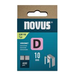 Novus tenk�, ploch� dr�ten� sponky typ D, 53 F/10 mm, 600 ks