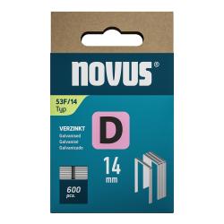 Novus tenk�, ploch� dr�ten� sponky typ D, 53 F/14 mm, 600 ks