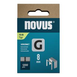 Novus tenk�, ploch� dr�ten� sponky typ G, 11/8 mm, 1200 ks