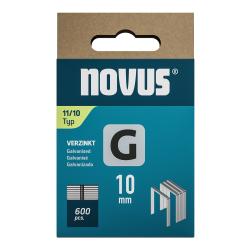 Novus tenk�, ploch� dr�ten� sponky typ G, 11/10 mm, 600 ks
