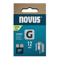 Novus tenk�, ploch� dr�ten� sponky typ G, 11/12 mm, 600 ks