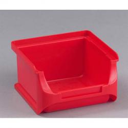 Plastový zásobník s viditeľným obsahom, 100 x 102 x 60 mm, farba červená, bal. 30 ks

