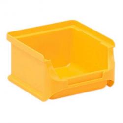 Plastový zásobník s viditeľným obsahom, 100 x 102 x 60 mm, farba žltá, bal. 30 ks