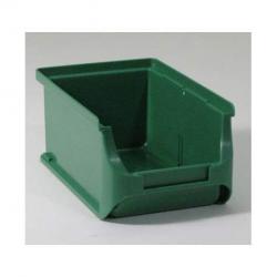 Plastový zásobník s viditeľným obsahom, 160 x 102 x 75 mm, farba zelená, bal. 24 ks