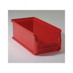 Plastový zásobník s viditeľným obsahom, 215 x 102 x 75 mm, farba červená, bal. 20 ks