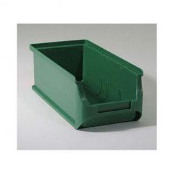 Plastový zásobník s viditeľným obsahom, 215 x 102 x 75 mm, farba zelená, bal. 20 ks