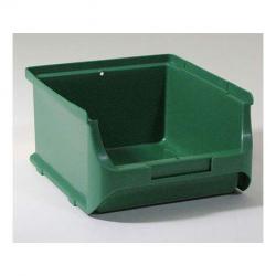 Plastový zásobník s viditeľným obsahom, 160 x 137 x 82 mm, farba zelená, bal. 20 ks
