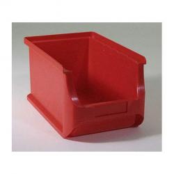 Plastový zásobník s viditeľným obsahom, 235 x 150 x 125 mm, farba červená, bal. 24 ks