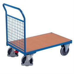 Plošinový vozík  s jedným madlom s drôtenou výplňou, 1000 x 700 mm, nosnosť 500 kg