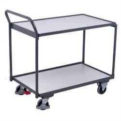Antistatický stolový vozík, 2 police, 850 x 500 mm, nosnosť 250 kg