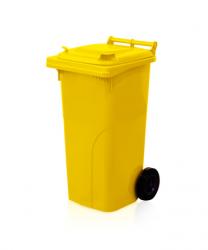 Plastová nádoba na odpad 120 l - žltá