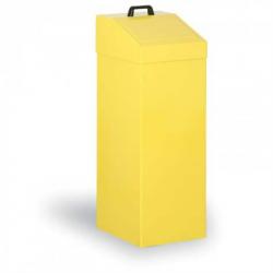 Odpadkový kôš kovový pre triedený odpad, výška 950 mm, farba žltá RAL1018