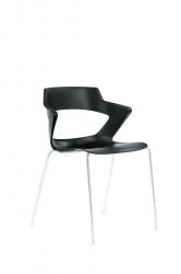 Konferenčná stolička INGRID, farba čierna, nosnosť 120 kg