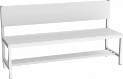 Šatňová lavička s operadlom  800x1500x430 mm