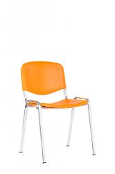 Konferenčná stolička IZABELLA, farba oranžová, nosnosť 120 kg