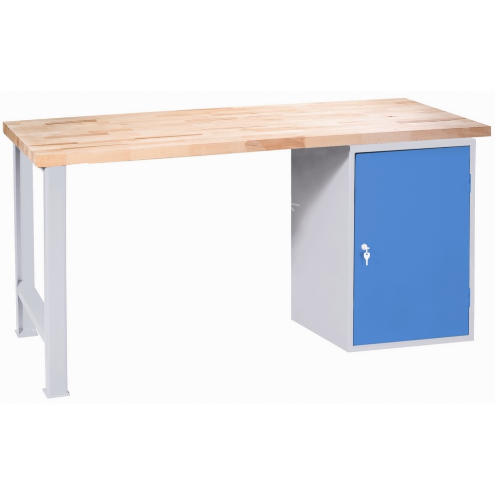 Pracovný stôl montovaný 845x2000x685 mm, 1x skrinka