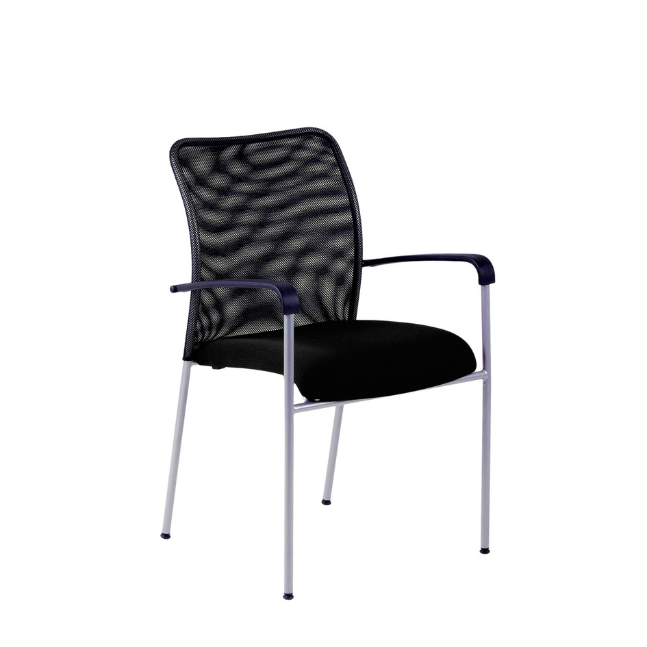 Konferenčná stolička s opierkami rúk TRITON GR, nosnosť 120 kg, farba antracit